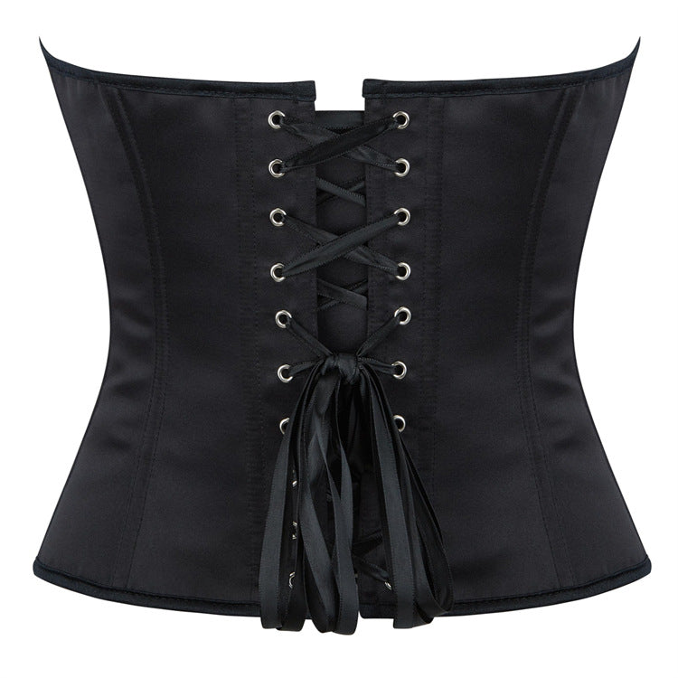 Black Side Lace-Up Strapless Corset Top, alternate view 4