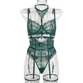 Red Lace Strappy Teddy Bodysuit - Alternate View