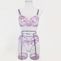 Boutique Floral Lace Garter Lingerie Set - Alternate View