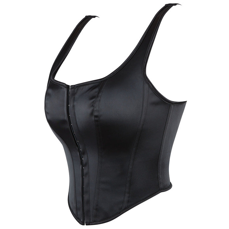Black Front-Closure Corset Top, alternate view 2