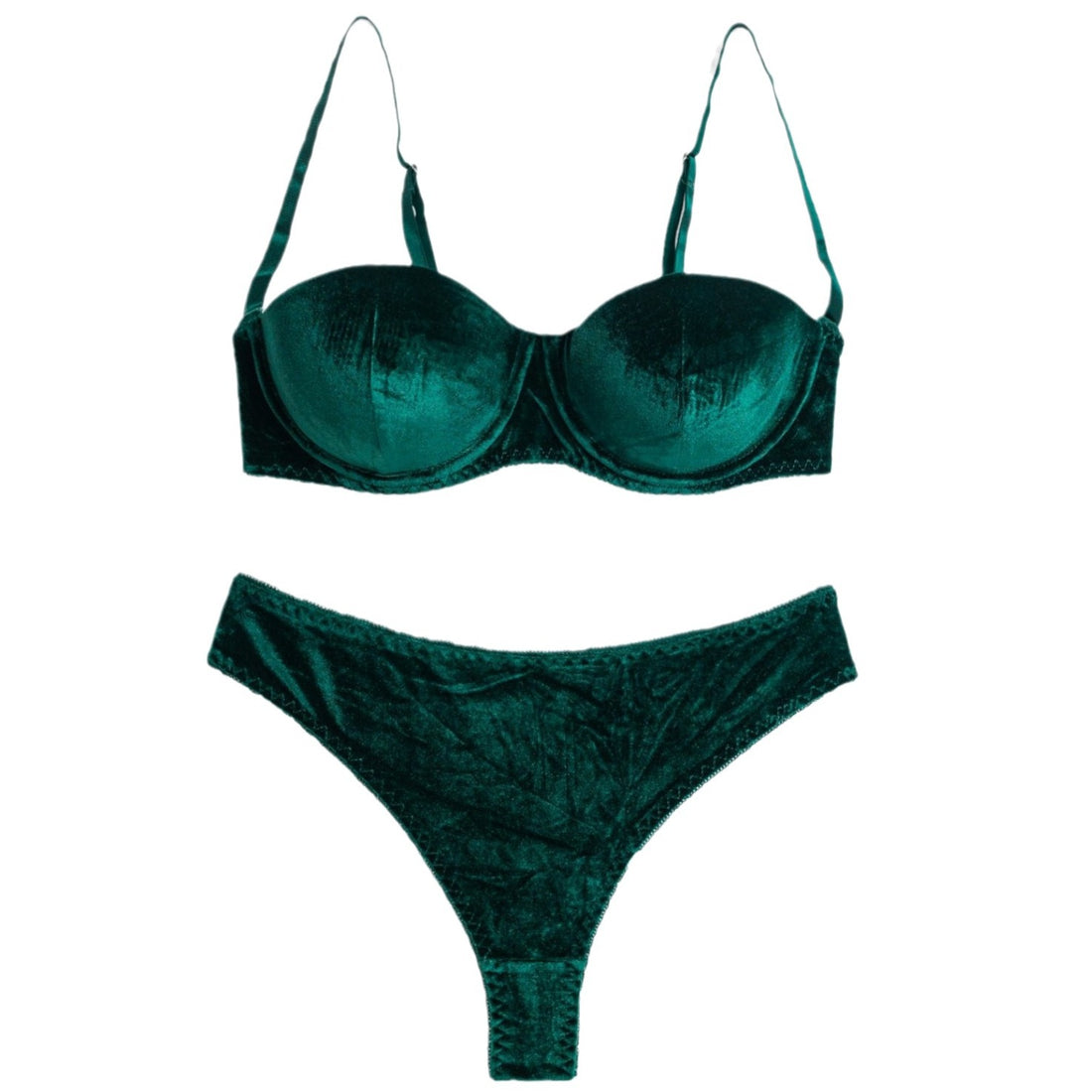 Emerald Lace Bra and Bottom Set, alternate view 5