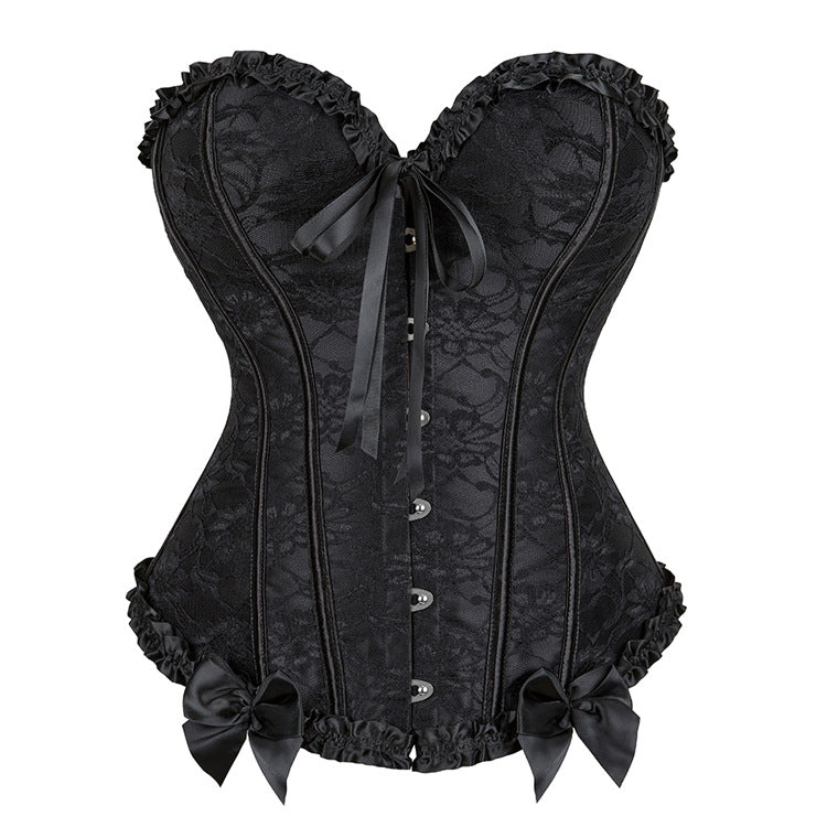 Red Lace Strapless Corset Top, alternate view 5