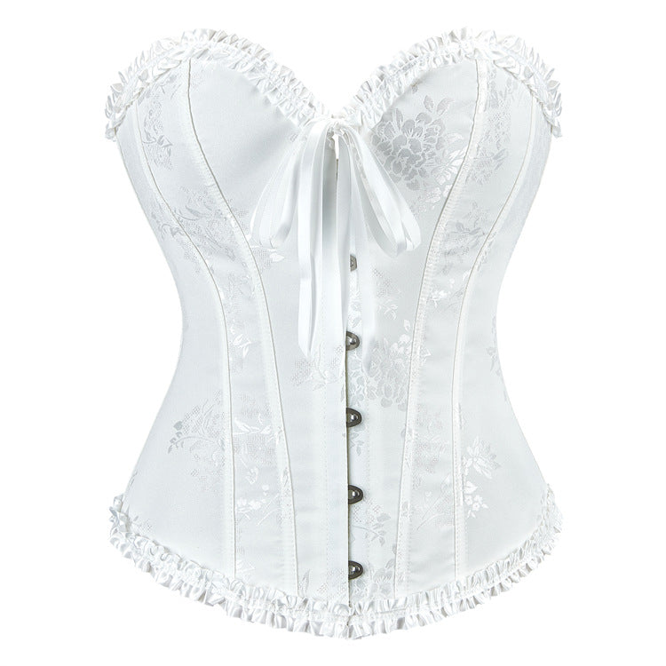 Black Lace-Up Strapless Corset Top, alternate view 6