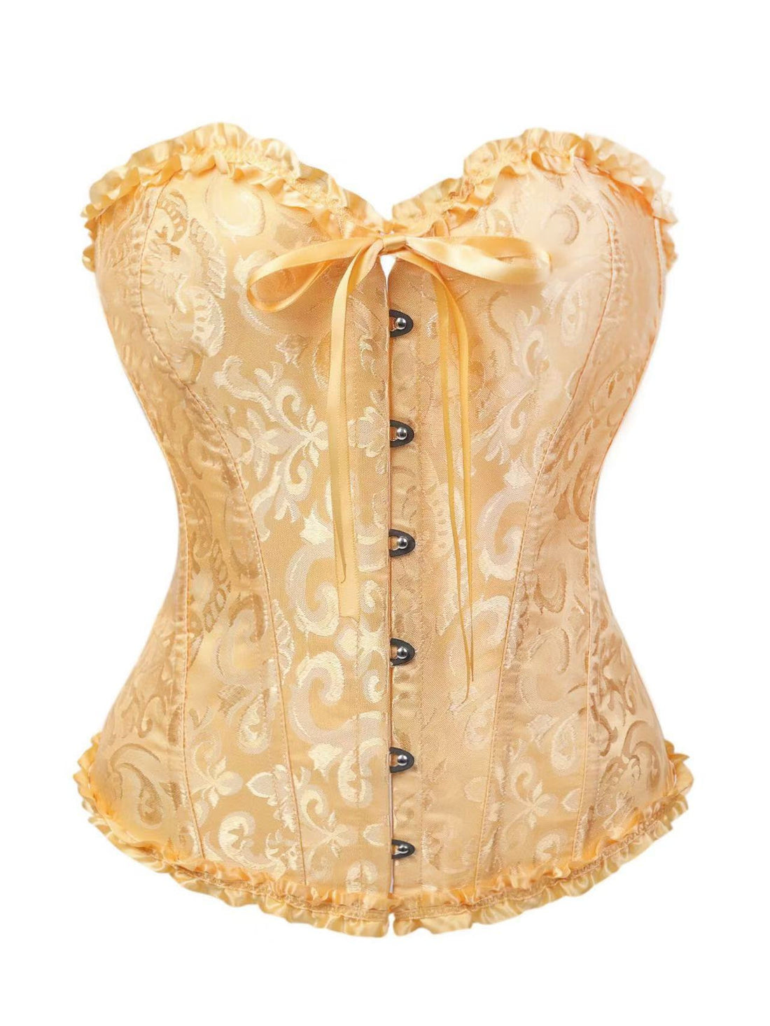 Pink Floral Lace-Up Corset Top, alternate view 8