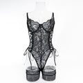Boutique Lace Strappy Teddy Bodysuit - Alternate View