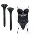 Chain Detail Lace Strappy Teddy Bodysuit - Styled View