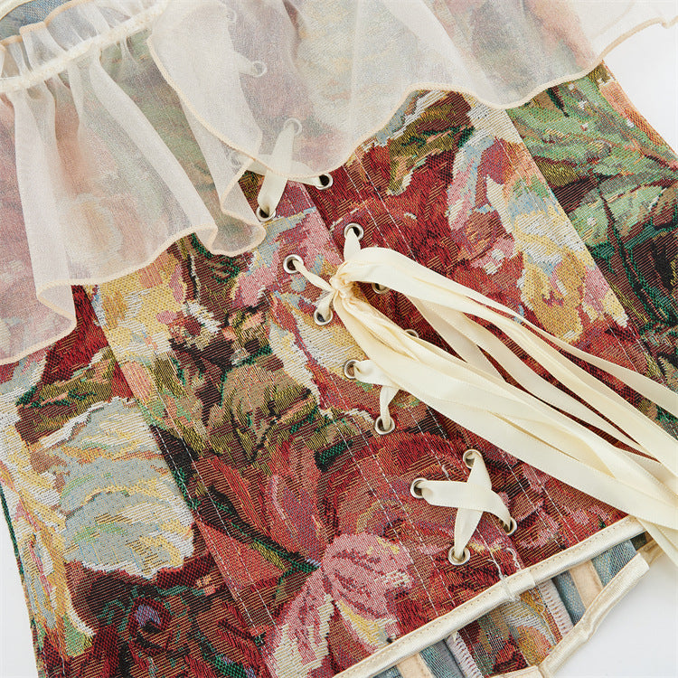 Floral Off-Shoulder Corset Top, alternate view 4