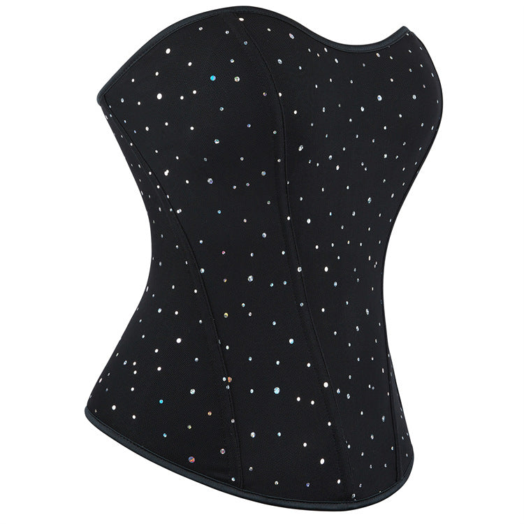 Black Rhinestone Strapless Corset Top, alternate view 3