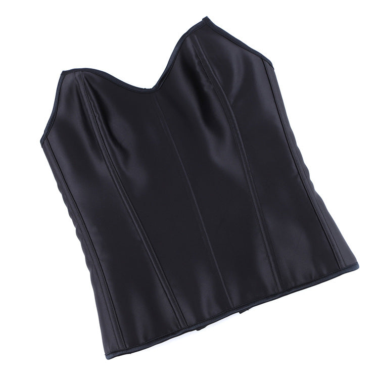 Black Leather-Look Panel Corset Top, alternate view 5