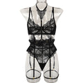 Red Lace Strappy Teddy Bodysuit - Alternate View