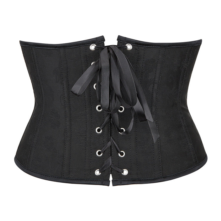 Black Steel-Hook Underbust Corset Top, alternate view 3