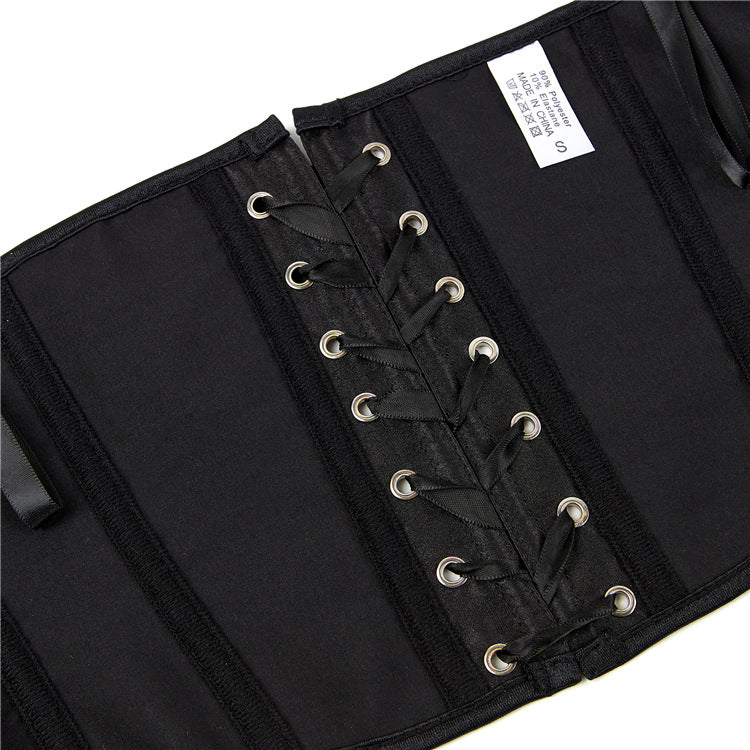 Black Leather-Look Halter Corset Top, alternate view 4