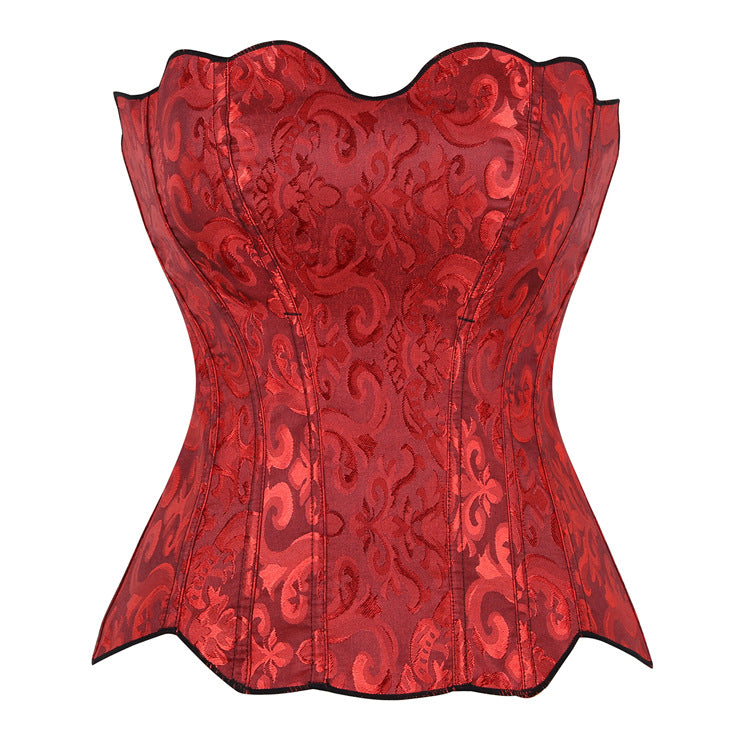 Lavender Jacquard Strapless Corset Top, alternate view 3
