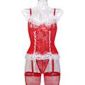Red Lace Two-Piece Lingerie Set - Secret Hour lingerie