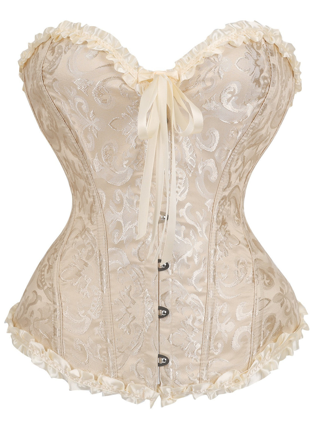 Pink Floral Lace-Up Corset Top, alternate view 5