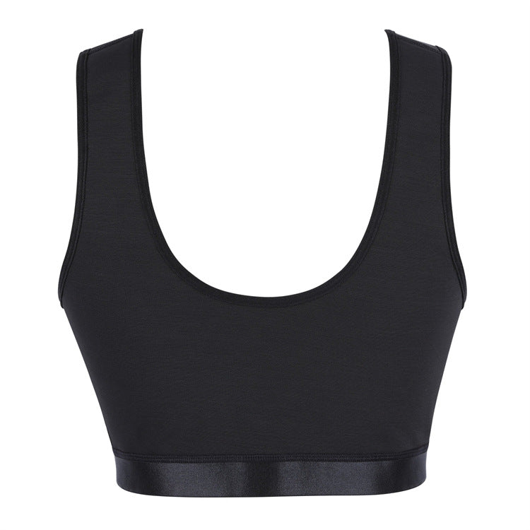 Black Front-Hook Bralette Top, alternate view 3