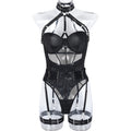 White Sheer Mesh Teddy Bodysuit - Alternate View