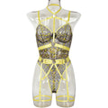 Strappy Halter Teddy Bodysuit - Styled View
