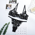 White Floral Lace Lingerie Set - Alternate View