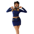 Black Police Costume Lingerie Set With Hat - Alternate View