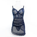 Lace Mesh Chemise Nightdress - Styled View