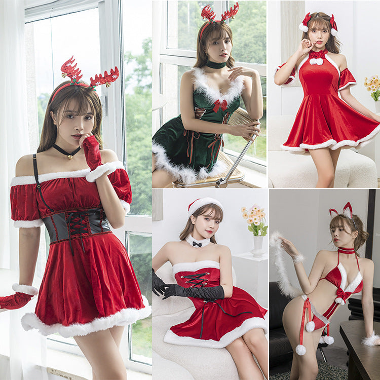 After Dark Style Uniform-Inspired Costume Lingerie Set - Front View