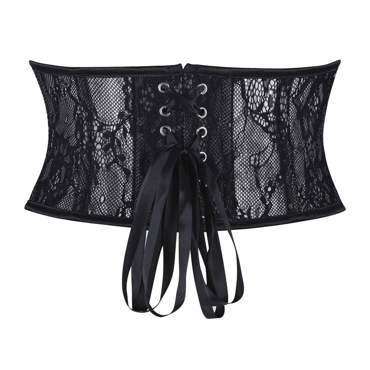 Black Lace Underbust Corset Top, alternate view 3