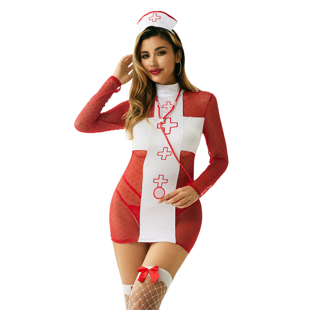 Uniform Costume Lingerie Set - Front View