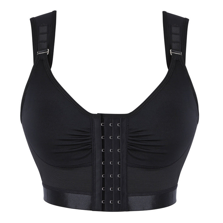 Black Front-Hook Bralette Top
