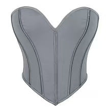 Black Sweetheart Strapless Corset Top, alternate view 3