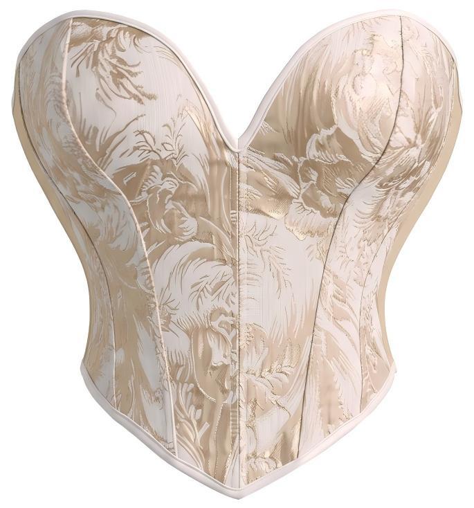 Black Gold Floral Bustier Corset Top, alternate view 6