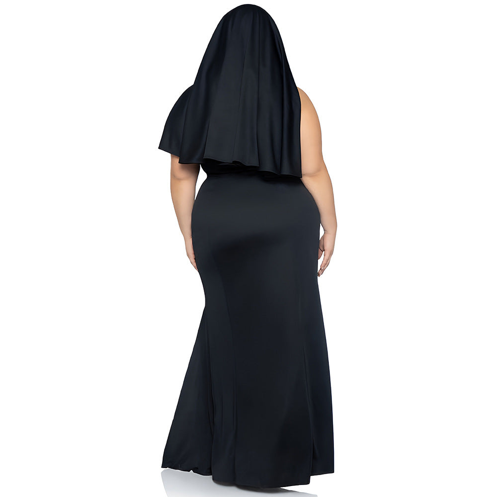 Plus size nun uniform sexy underwear set halloween cosplay nun costume cosplay nightclub uniform