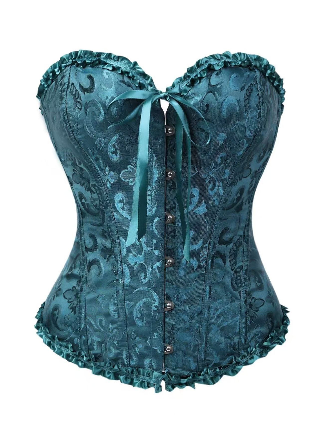 Pink Floral Lace-Up Corset Top, alternate view 7