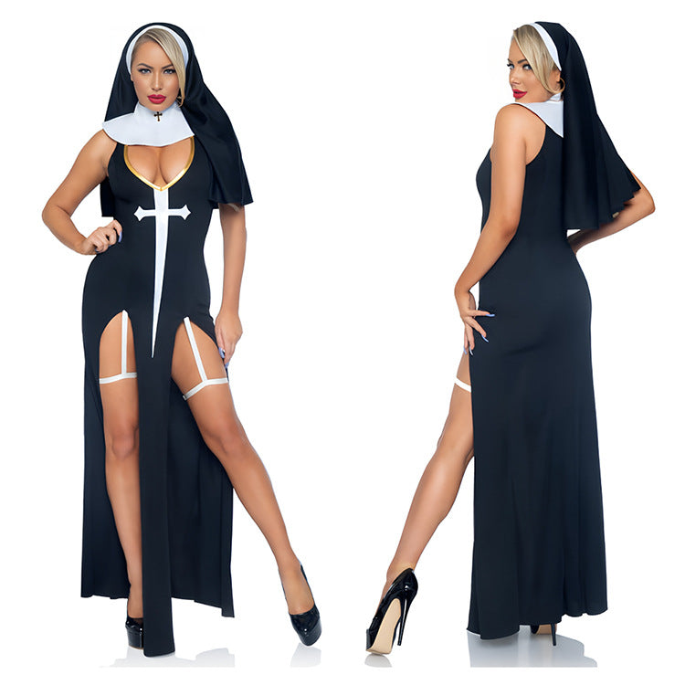 Uniform-Inspired Costume Lingerie Set With Mini Dress and Hat - Alternate View