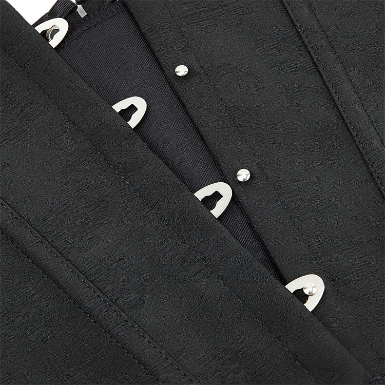 Black Steel-Hook Underbust Corset Top, alternate view 4