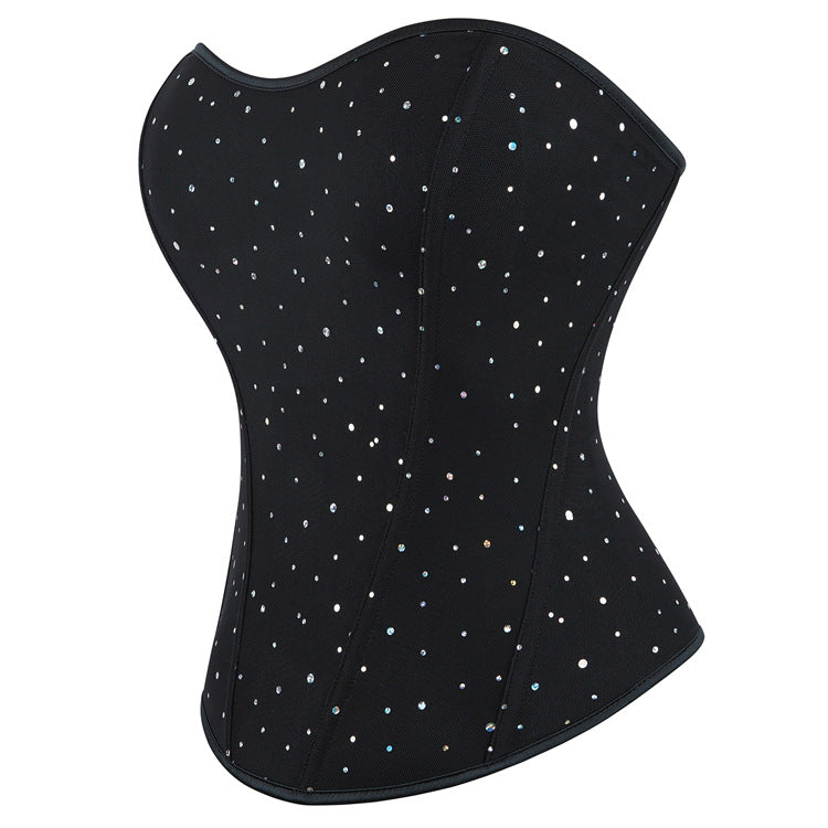 Black Rhinestone Strapless Corset Top, alternate view 2