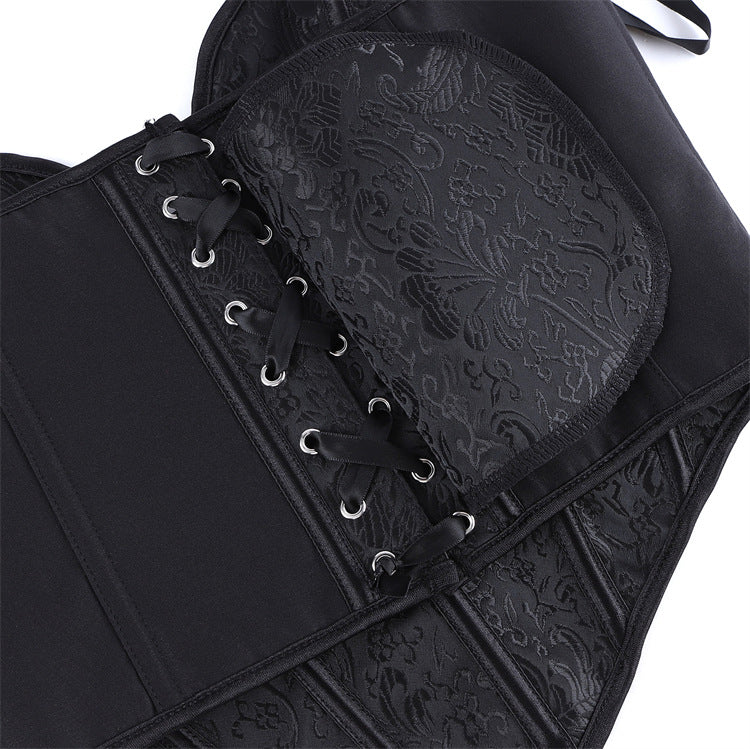 Black Paisley Strapless Corset Top, alternate view 4
