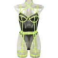 Wine Red Sheer Mesh Teddy Bodysuit - Alternate View