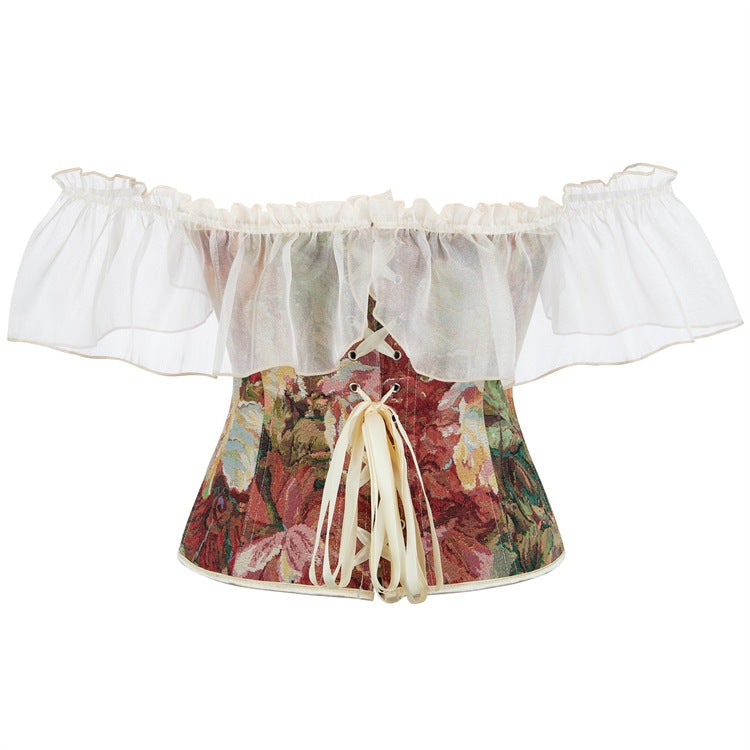 Floral Off-Shoulder Corset Top, alternate view 3