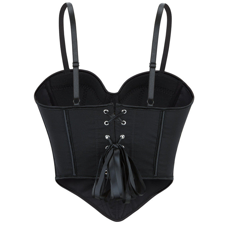 Black Structured Corset Top, alternate view 3