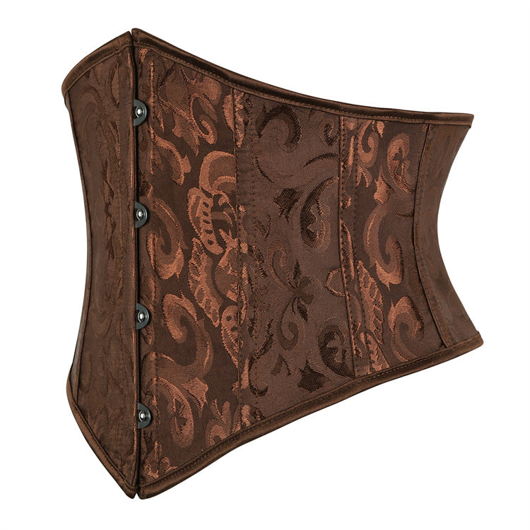 Brown Brocade Underbust Corset Top, alternate view 2