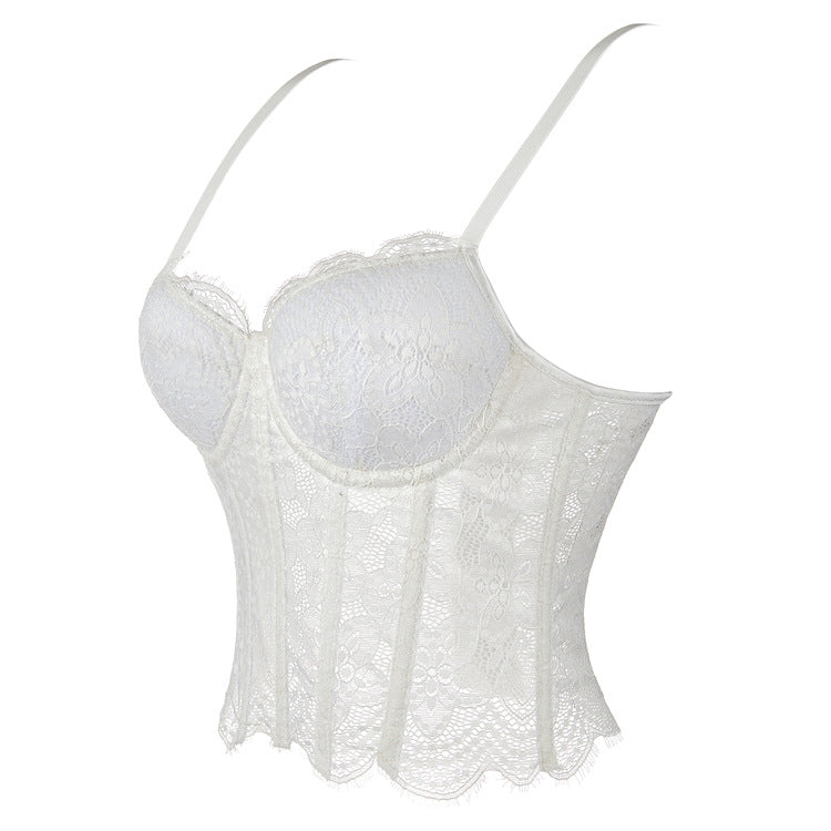 White Lace Bustier Top, alternate view 2