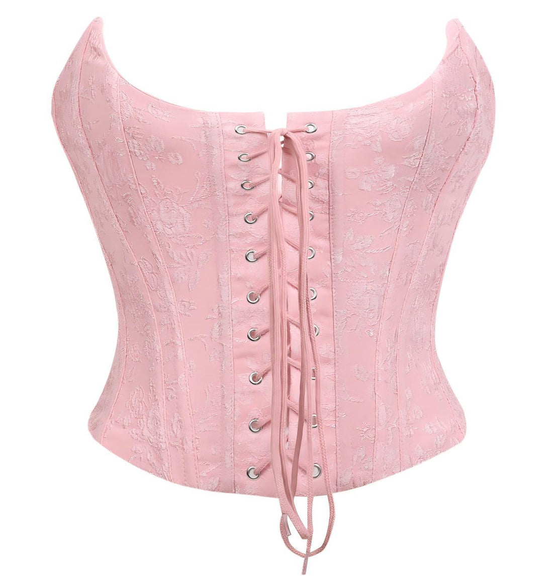 White Strapless Lace-Up Corset Top, alternate view 7
