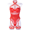 White Sheer Mesh Teddy Bodysuit - Alternate View