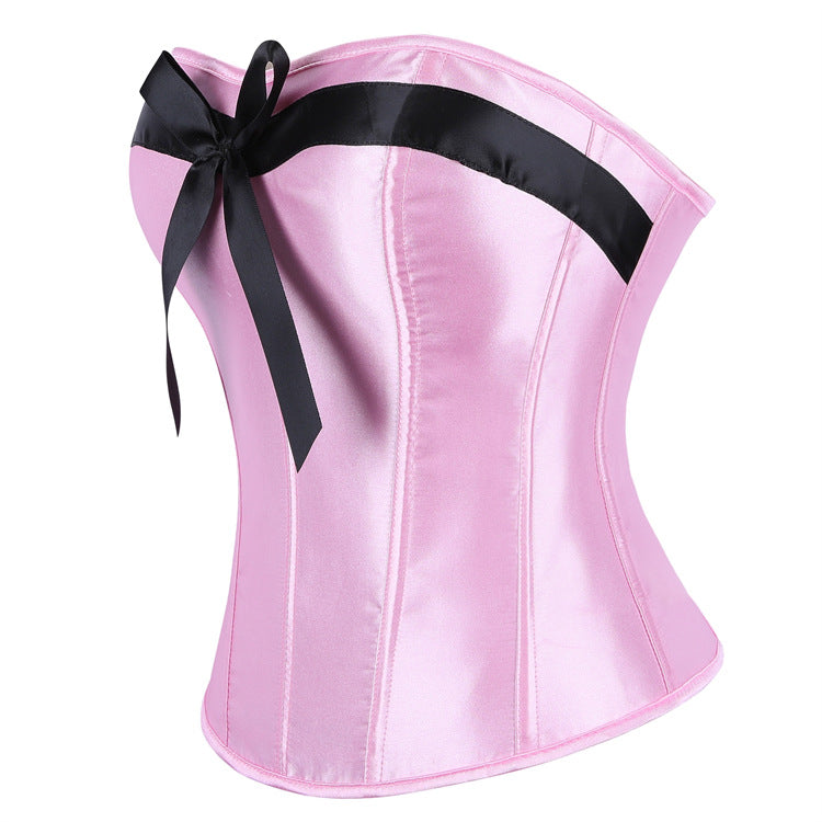 Pink Bow Strapless Corset Top, alternate view 2
