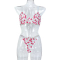 Black Pink Lace Two-Piece Lingerie Set - Alternate View