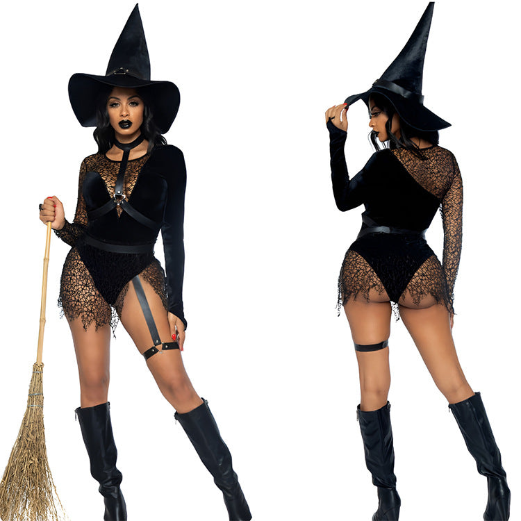 Uniform-Inspired Costume Lingerie Set With Hat - Front View