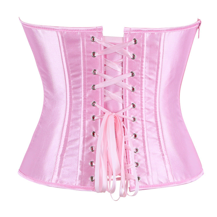 Pink Bow Strapless Corset Top, alternate view 4