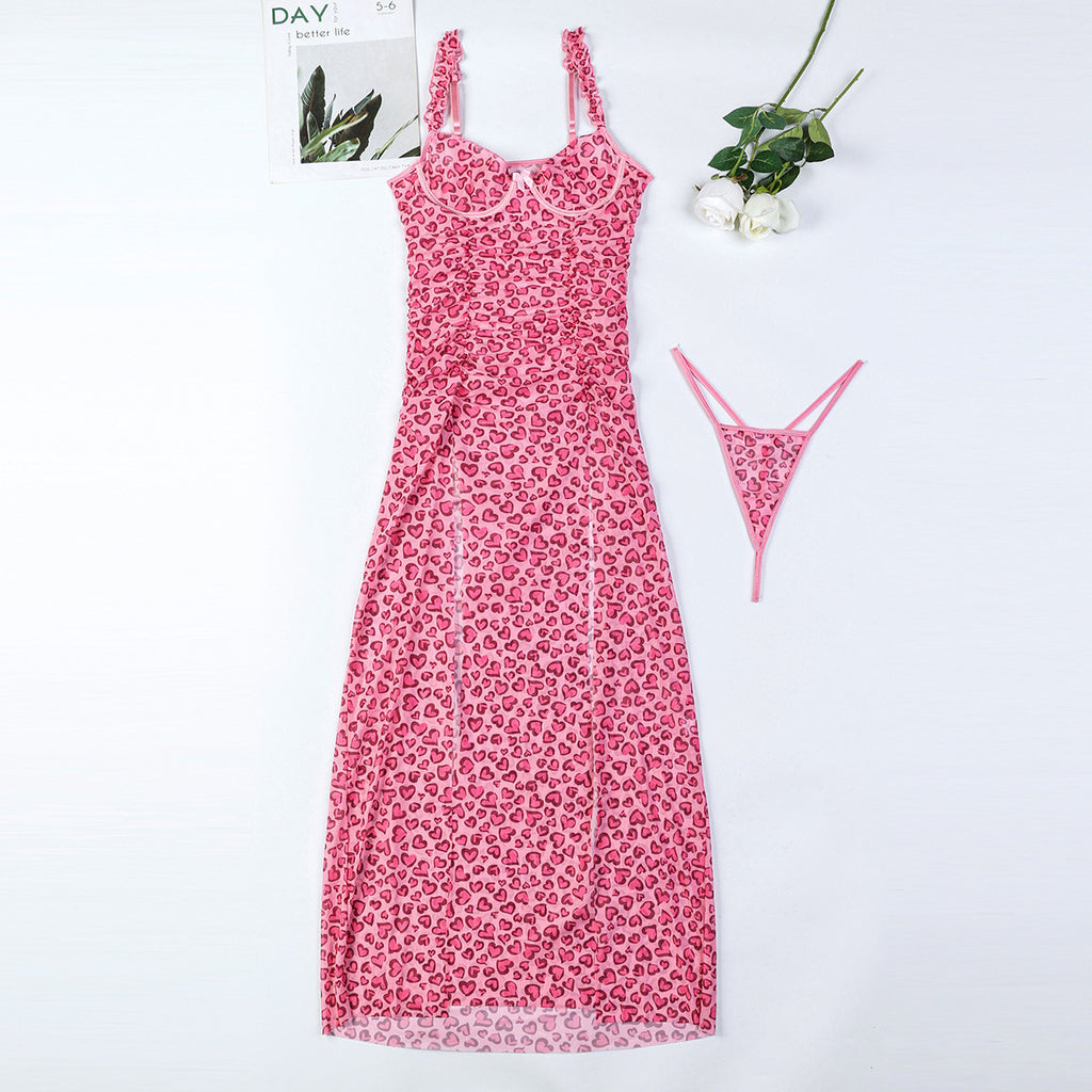 Strappy Pink Chemise Nightdress - Secret Hour lingerie