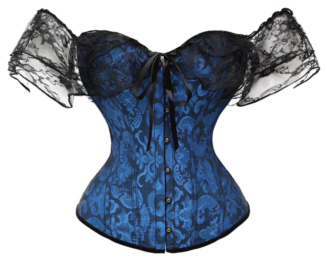 Black Off-Shoulder Lace-Up Corset Top, alternate view 13